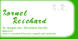 kornel reichard business card