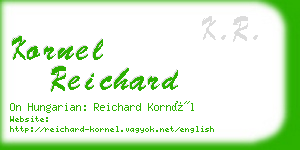 kornel reichard business card